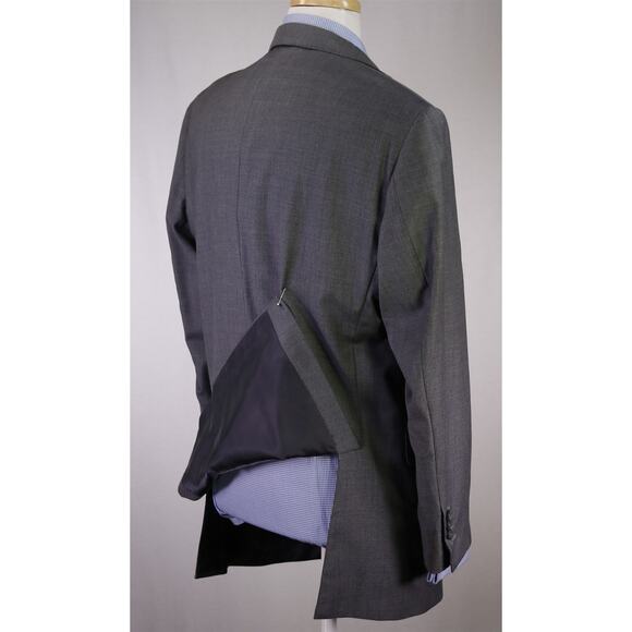 Peter Millar Men's Solid Gray 2-Btn Wool Blazer Jacket 41R - Picture 8 of 12